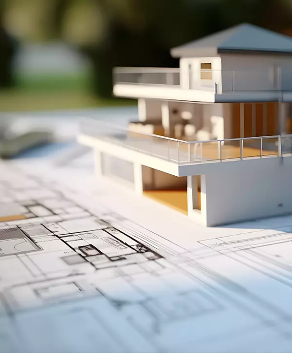 custom home design small house model on architecture floorplan